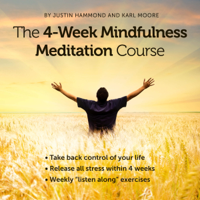 Justin Hammond & Karl Moore - The 4-Week Mindfulness Meditation Course: Erase Stress and Rediscover Your Happiness artwork