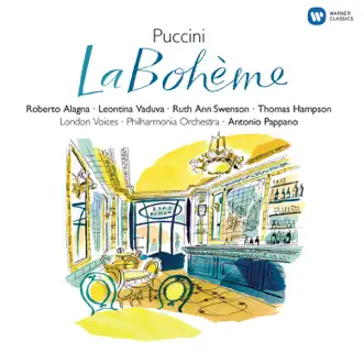 La Bohème, Act II: Aranci, datteri! (Coro/Schaunard/Colline/Rodolfo/Mimì/Marcello/Children) by Leontina Vaduva, Thomas Hampson, Simon Keenlyside, London Voices, Antonio Pappano, Philharmonia Orchestra & Roberto Alagna song reviws