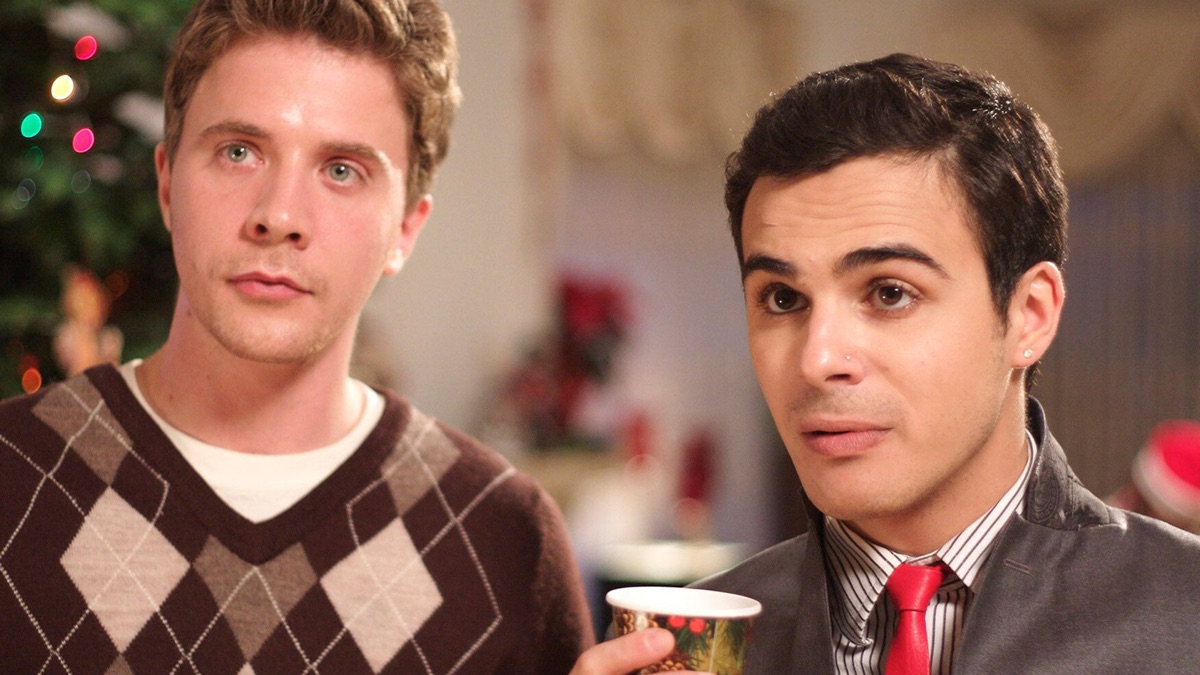 Olaf and Nathan at a holiday party in Make The Yuletide Gay