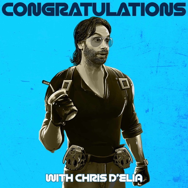 Congratulations with Chris D'Elia banner backdrop