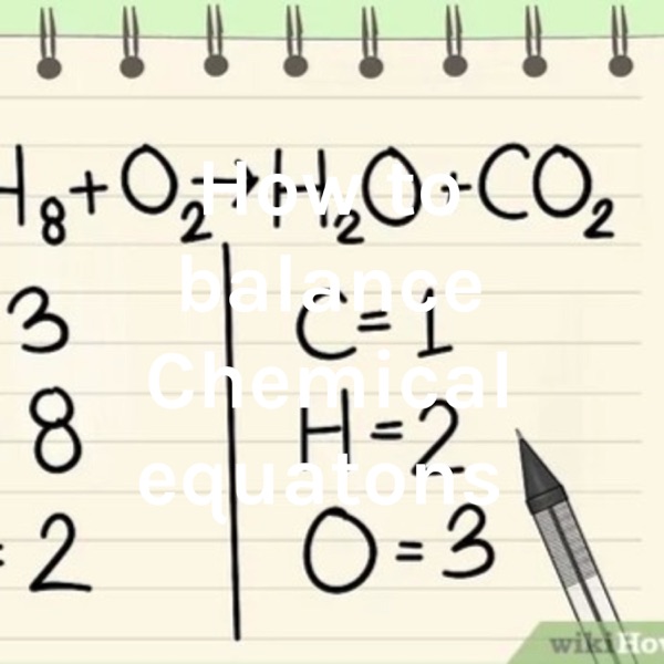 How to balance Chemical equatons Artwork