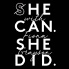 She can. She did.