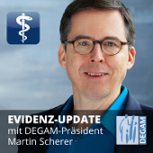 Evidenz-Update mit DEGAM-Präsident Martin Scherer - Martin Scherer (DEGAM), Denis Nößler (Ärzte Zeitung)
