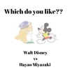 Walt Disney vs Hayao Miyazaki artwork