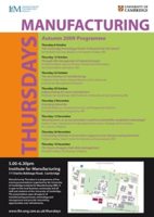 Manufacturing Thursdays Seminars, Institute for Manufacturing podcast