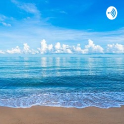 Meditação azul, com as ondas do mar