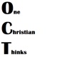 One Christian Thinks