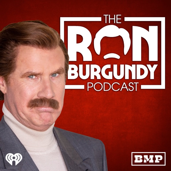 The Ron Burgundy Podcast banner backdrop