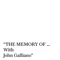 THE MEMORY OF… With John Galliano.