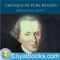 The Critique of Pure Reason by Immanuel Kant