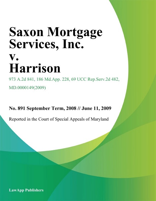 Saxon Mortgage Services, Inc. v. Harrison