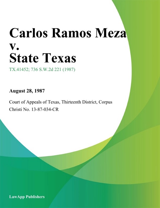 Carlos Ramos Meza v. State Texas