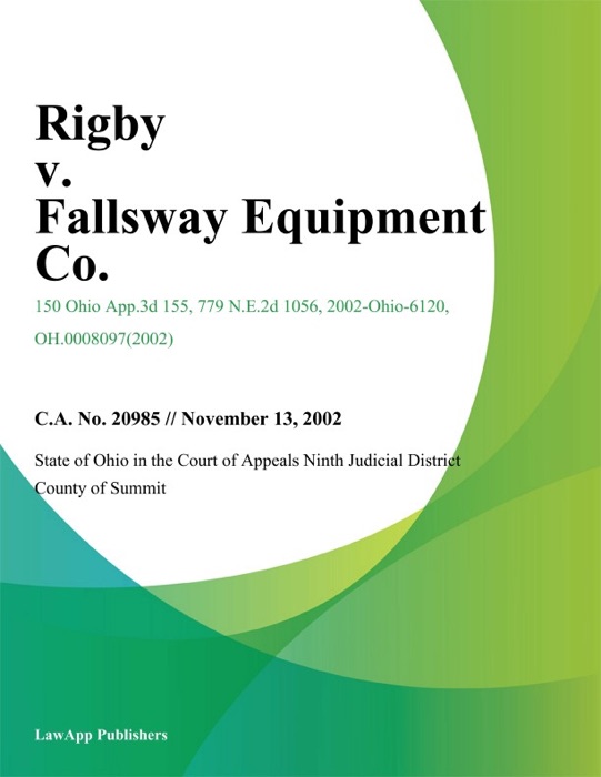 Rigby v. Fallsway Equipment Co.