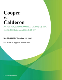 Cooper v. Calderon