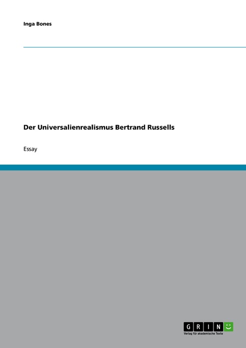 Der Universalienrealismus Bertrand Russells