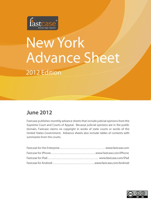 New York Advance Sheet June 2012