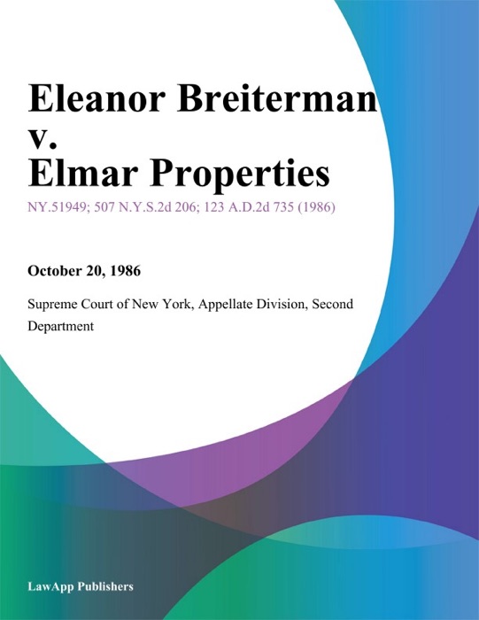 Eleanor Breiterman v. Elmar Properties