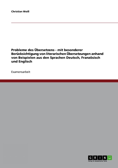Probleme des Übersetzens