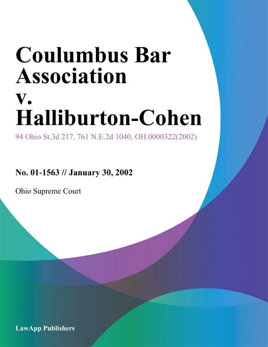 Coulumbus Bar Association v. Halliburton-Cohen