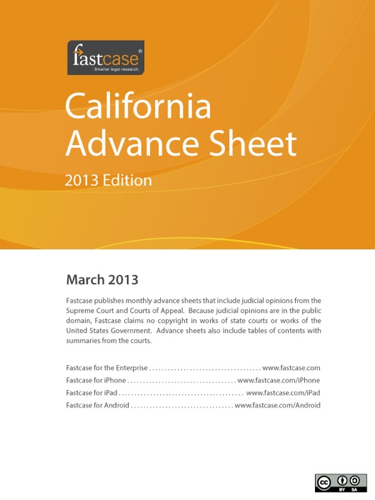 California Advance Sheet March 2013