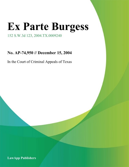 Ex Parte Burgess