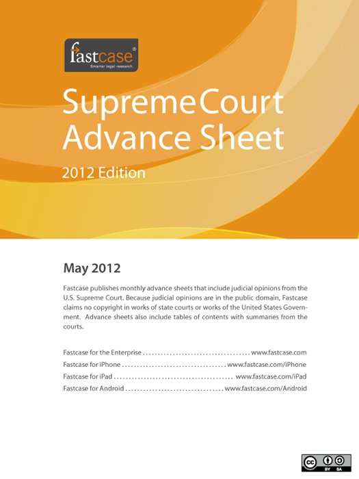 U.S. Supreme Court Advance Sheet May 2012