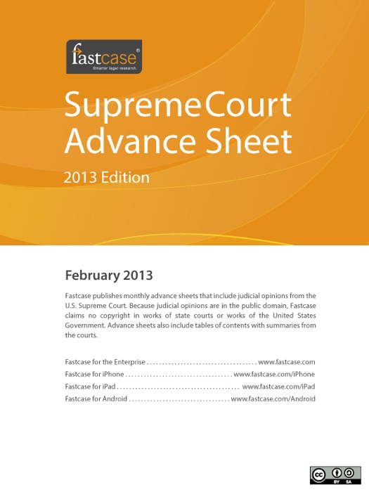 U.S. Supreme Court Advance Sheet February 2013