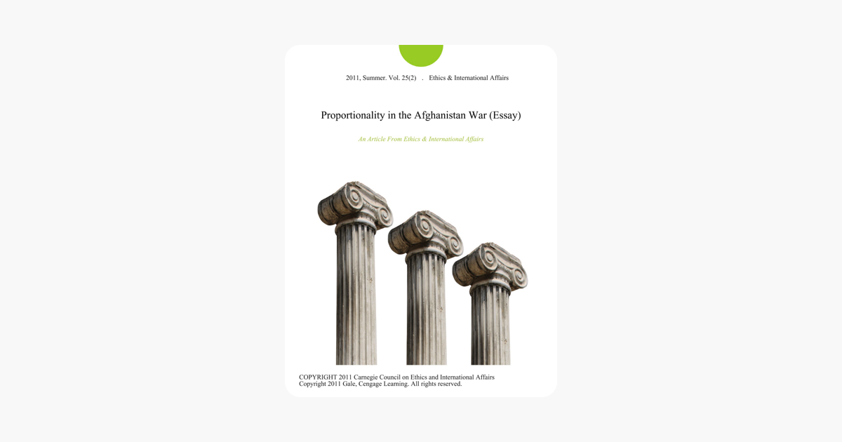 proportionality in the afghanistan war essay on apple books proportionality in the afghanistan war essay on apple books