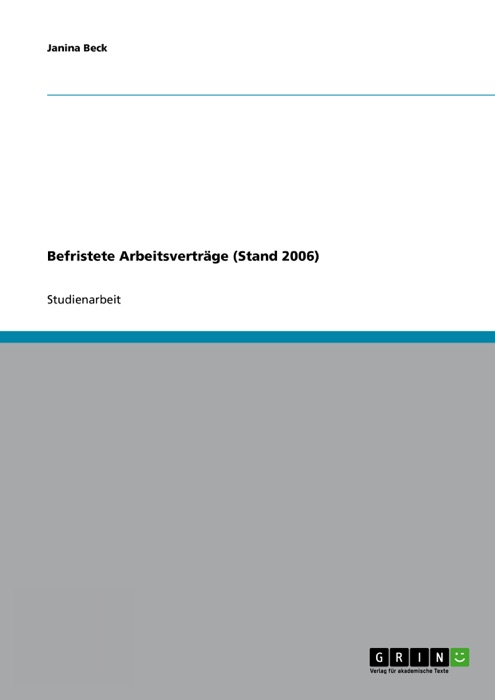 Befristete Arbeitsverträge (Stand 2006)