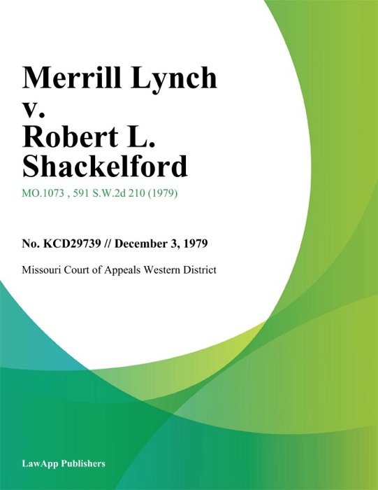 Merrill Lynch v. Robert L. Shackelford