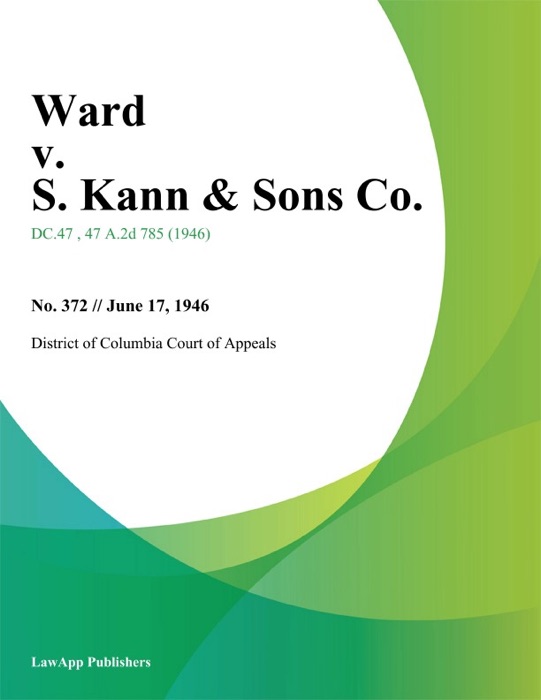 Ward v. S. Kann & Sons Co.