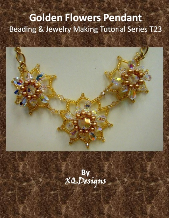 Golden Flowers Pendant  Beading & Jewelry Making Tutorial Series T23