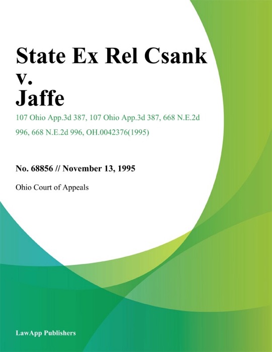 State Ex Rel Csank v. Jaffe