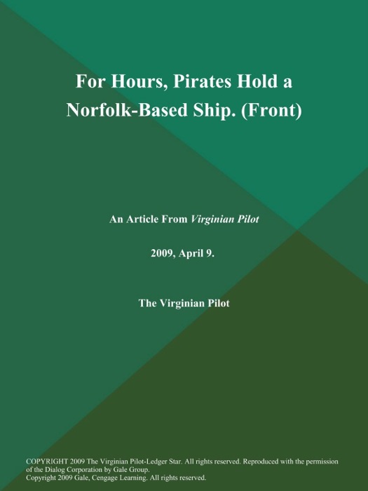 For Hours, Pirates Hold a Norfolk-Based Ship (Front)