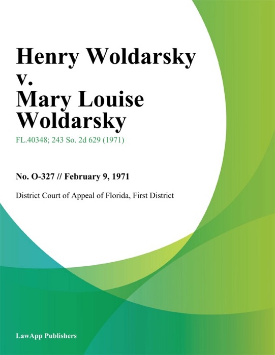 Henry Woldarsky v. Mary Louise Woldarsky