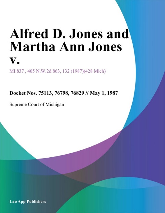 Alfred D. Jones and Martha Ann Jones V.