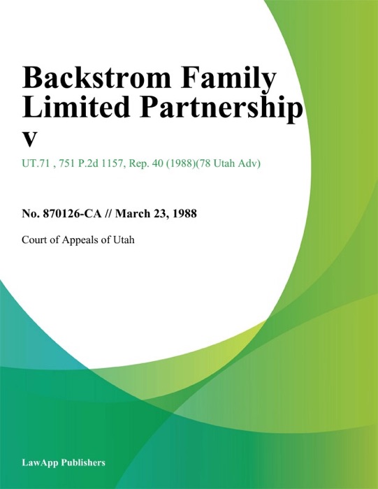 Backstrom Family Limited Partnership V.