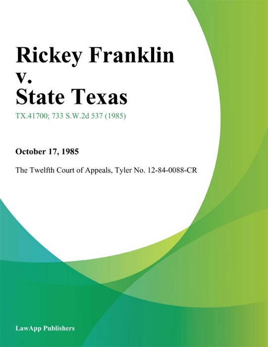 Rickey Franklin v. State Texas