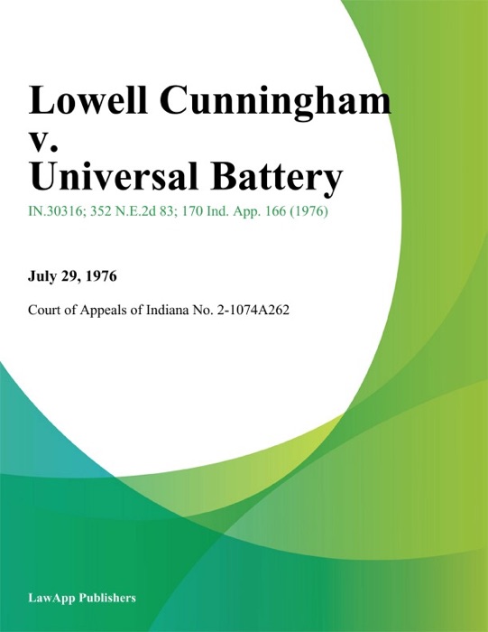 Lowell Cunningham v. Universal Battery