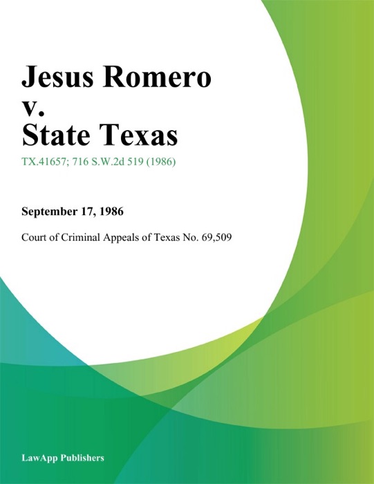 Jesus Romero v. State Texas
