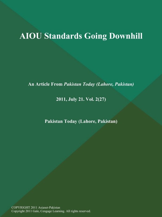 AIOU Standards Going Downhill