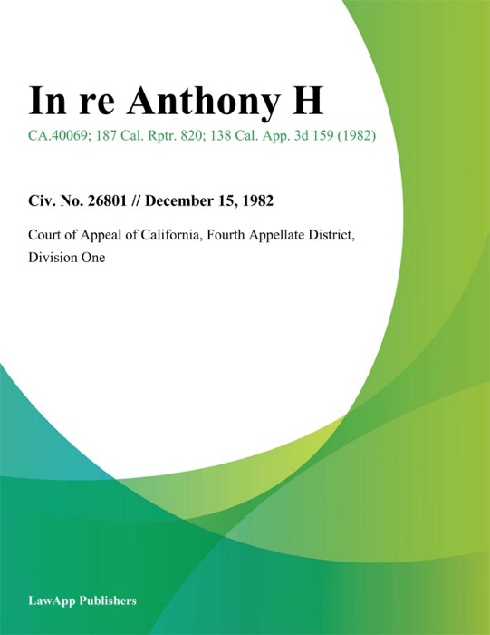 In Re Anthony H.