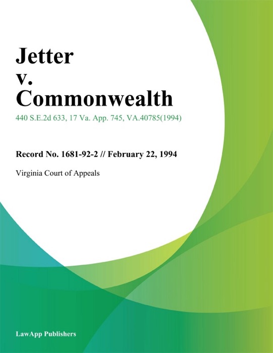 Jetter v. Commonwealth