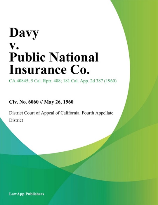 Davy V. Public National Insurance Co.