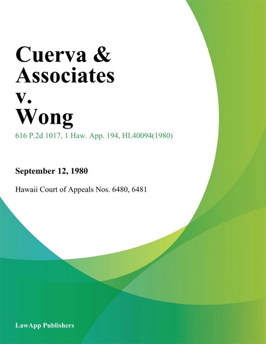 Cuerva & Associates V. Wong