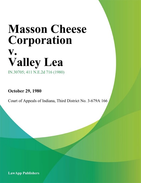 Masson Cheese Corporation v. Valley Lea