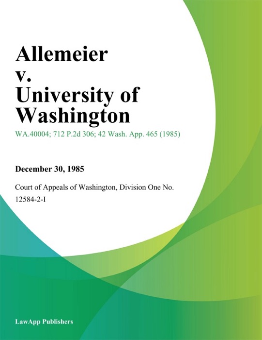 Allemeier V. University Of Washington