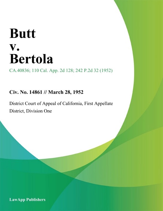 Butt V. Bertola