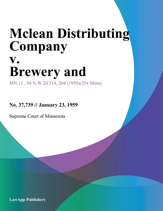 Mclean Distributing Company v. Brewery and