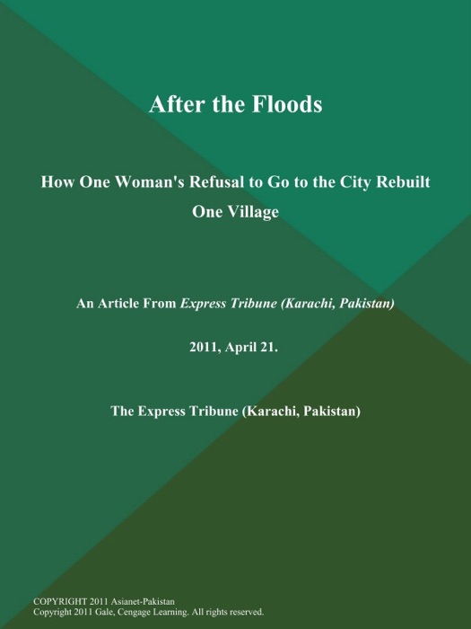 After the Floods: How One Woman's Refusal to Go to the City Rebuilt One Village